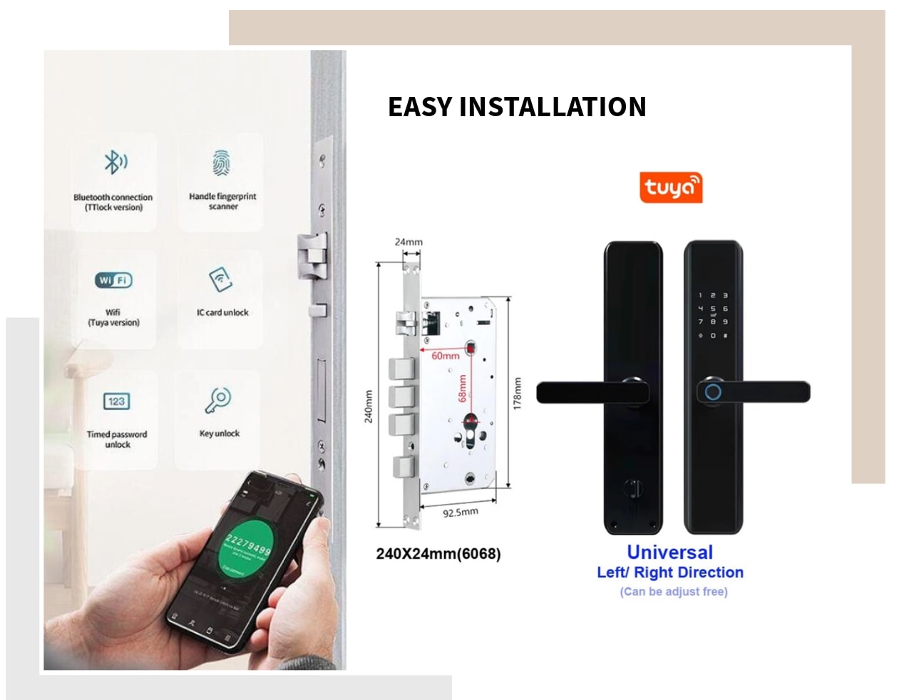 Easy-installation-lock-system