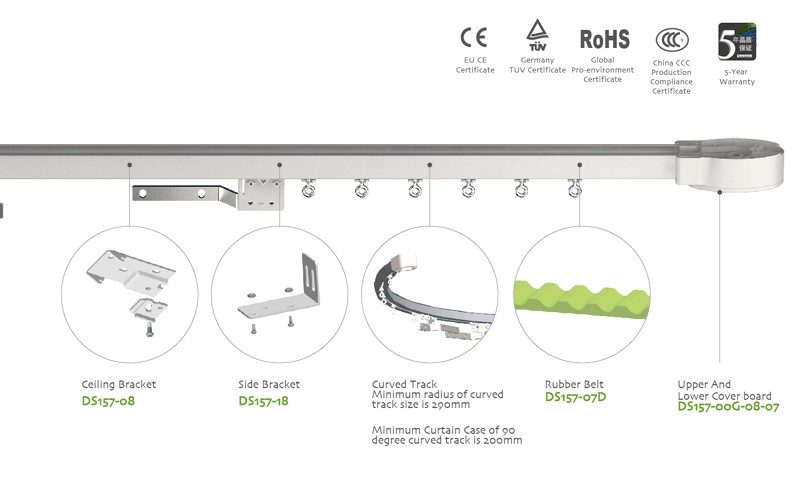 Curtain-motors-FDH-7520-RSDC 5 wire motor