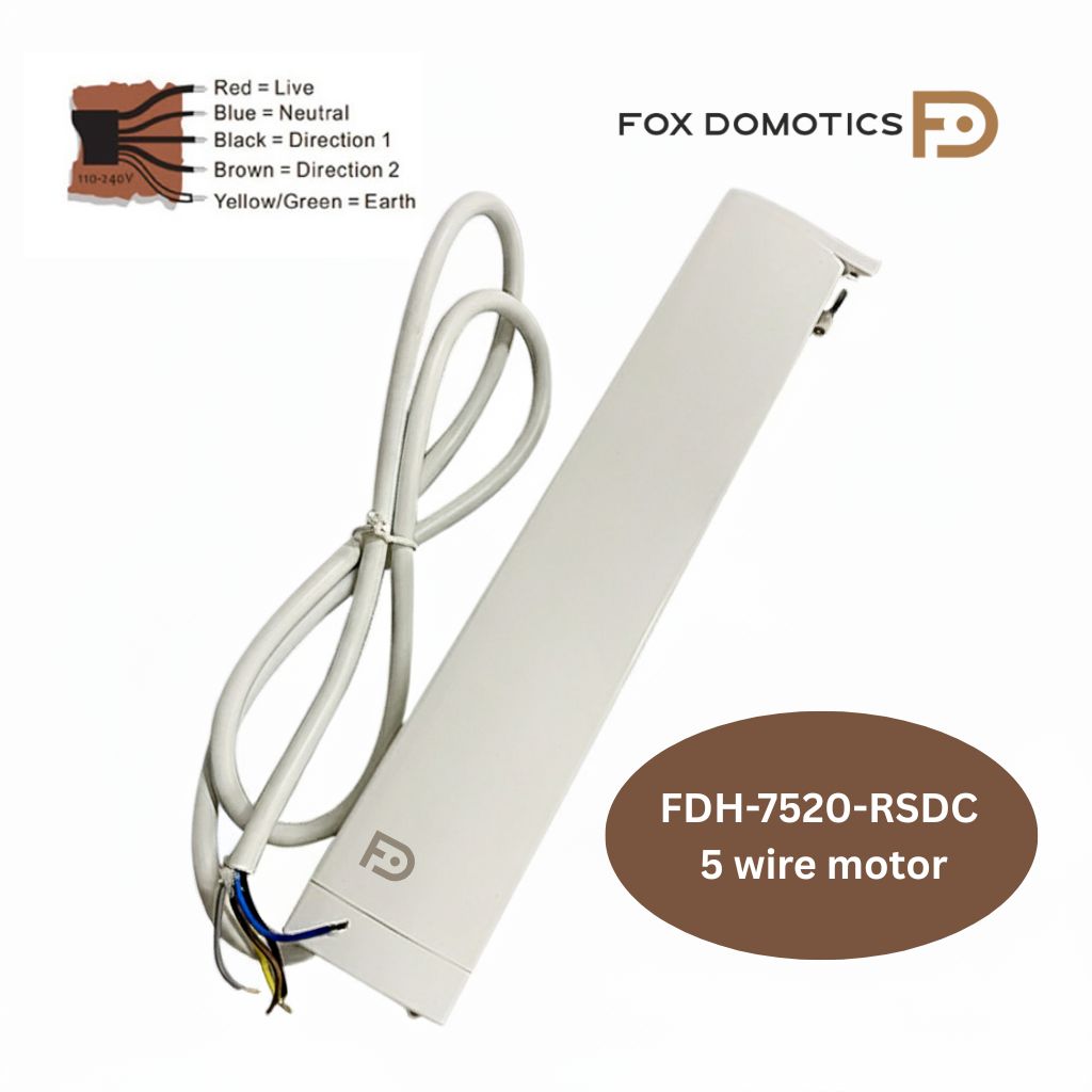 FDH-7520-RSDC 5 wire curtain motor