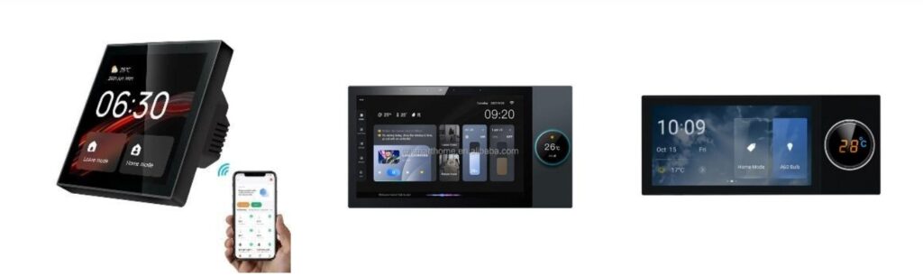 Fox Domotics multi function smart touch panel for home automation and centralized smart device control.