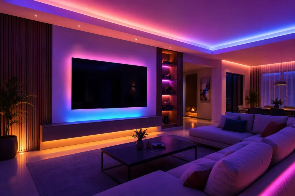 RGB smart lighting for modern home automation