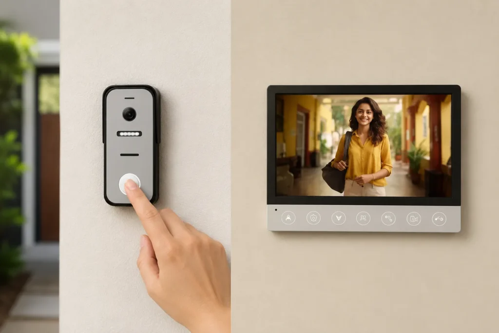 Smart home security with video door phone and digital lock